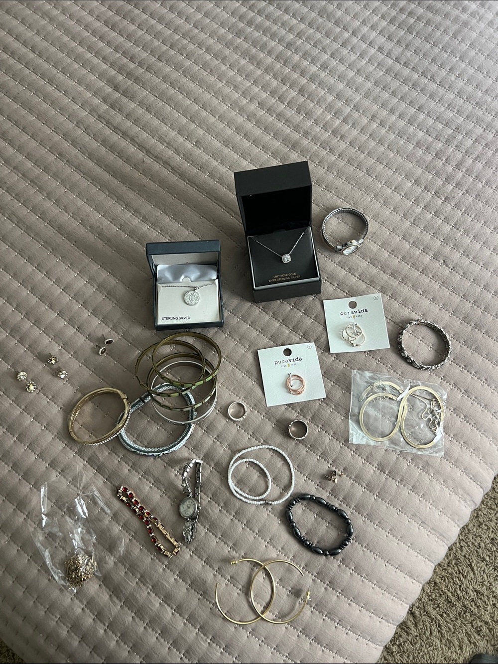 Multiples Mixed Metal Jewelry Lot - Gold, Silver, Rose Gold